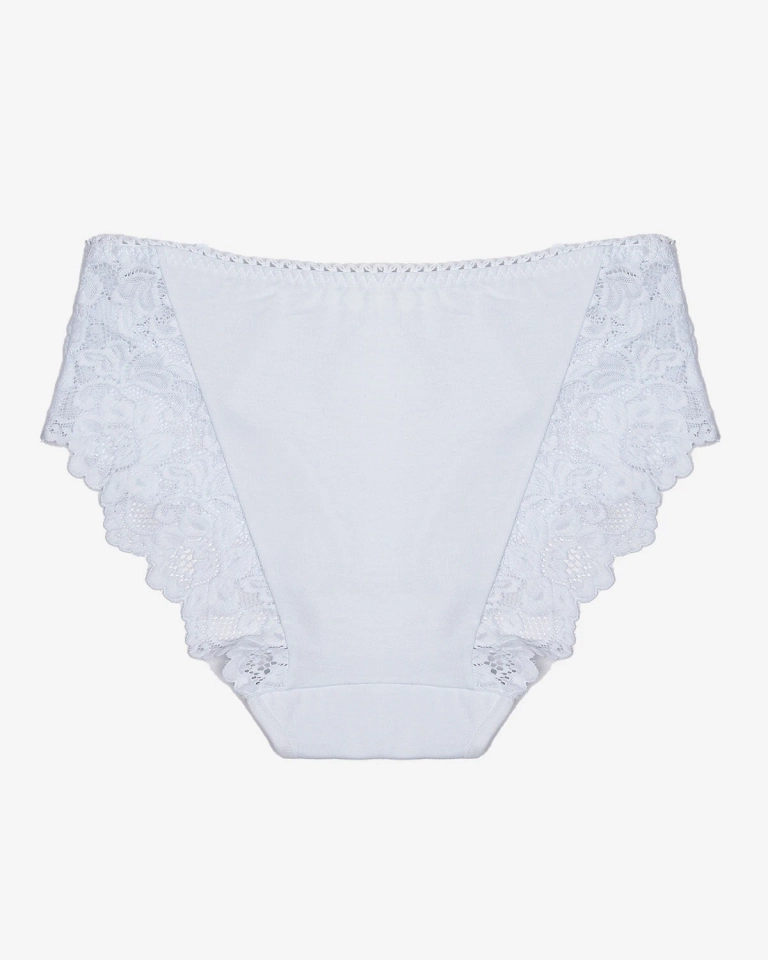Белые женские кружевные трусики - Нижнее белье