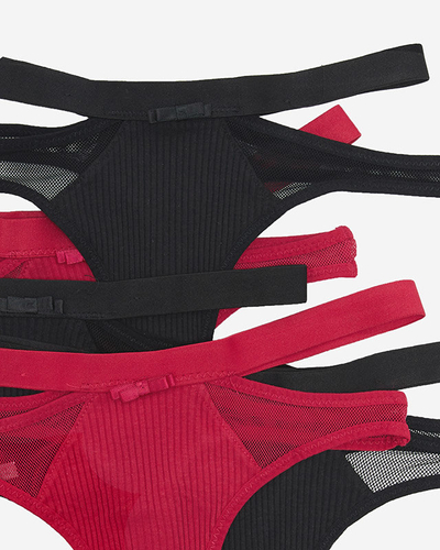 Vienspalvis komplektas moteriškų strypų su iškirptėmis 5 / pak.- Apatiniai