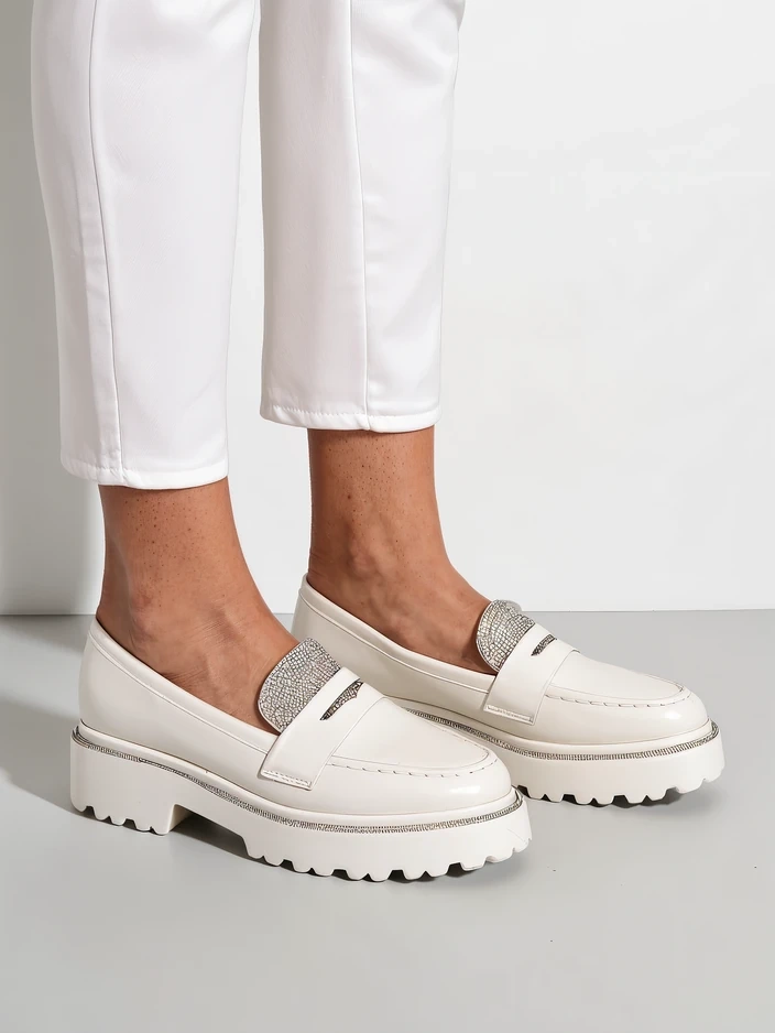 Royalfashion Женские мокасины с стразами Vinness