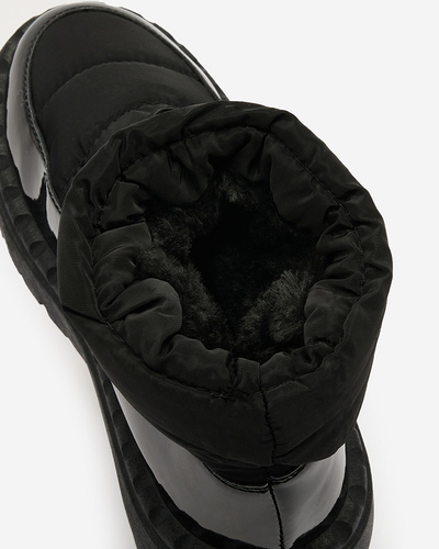 Royalfashion Женские сапоги-слипы черного цвета Ireda