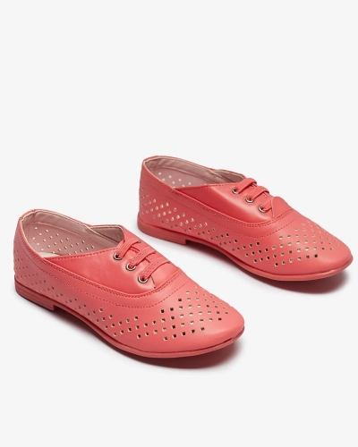 Розовые детские ажурные мокасины Janno- Footwear