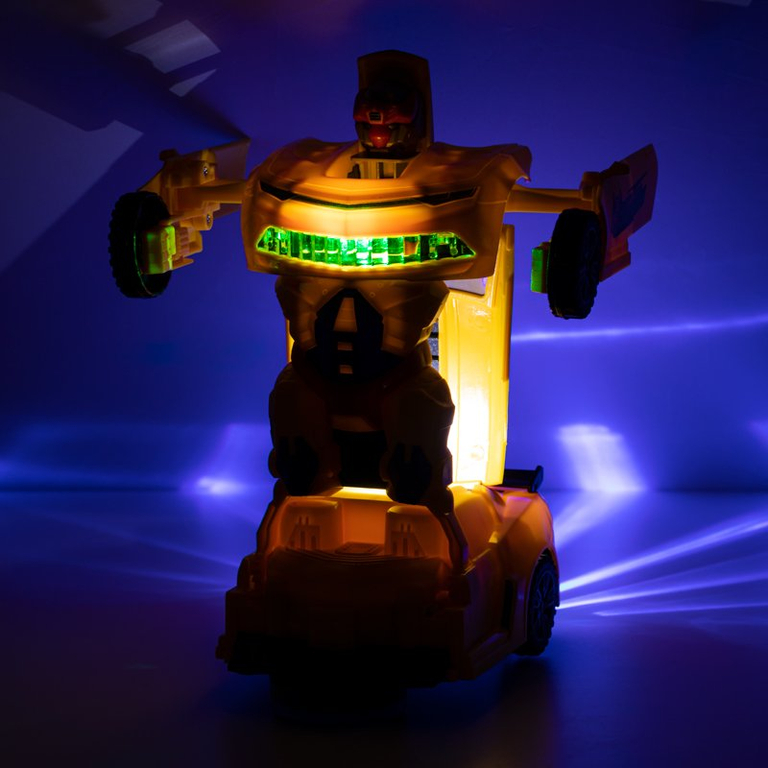 Geltonas automobilis robotas - Žaislai