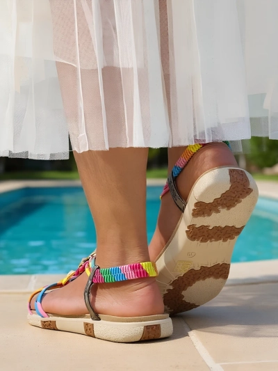 Women's Sandals Colora Aurora Royalfashion Zircons Spring Summer