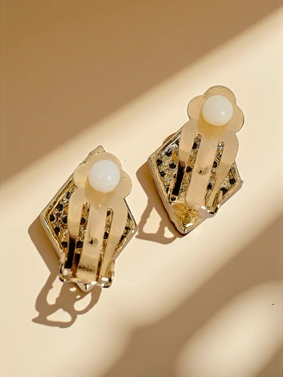 Royalfashion Женские серьги-клипсы с цирконами