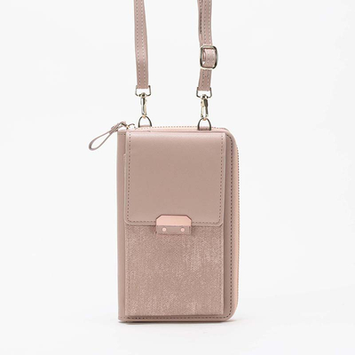 Бежевая женская мини-сумка