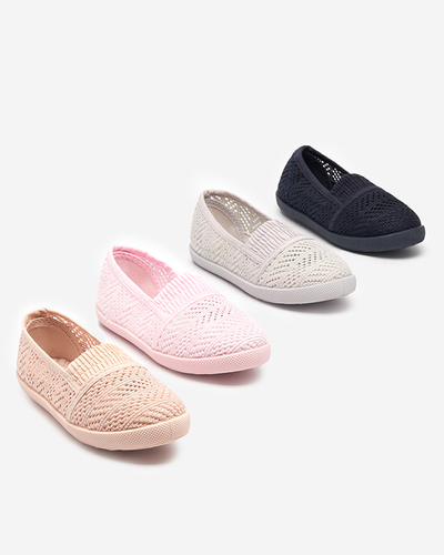 Tamsiai mėlyni vaikiški ažūriniai bateliai Bei Shoes