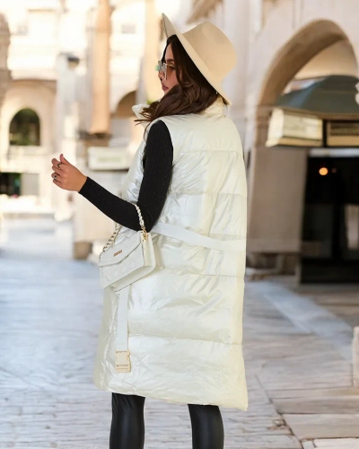 Royalfashion Ilga moteriška liemenė a'la leather