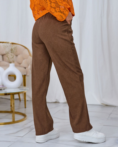 Женские вельветовые брюки Royalfashion Brown