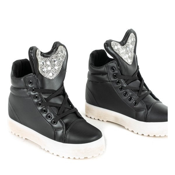 OUTLET Черные кроссовки на платформе Esther - Обувь