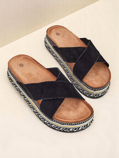 Royalfashion Женские шлепанцы на плоской подошве Solea Deco