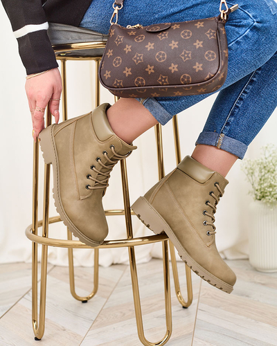 Royalfashion Зелено-коричневые женские трапперы Karveliea