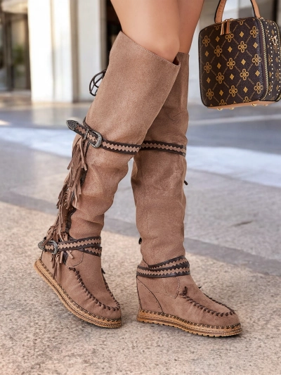 Женские ботфорты до колена Royalfashion Элиферсе