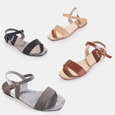 Бежевые женские босоножки с зеркальной стелькой Mannika