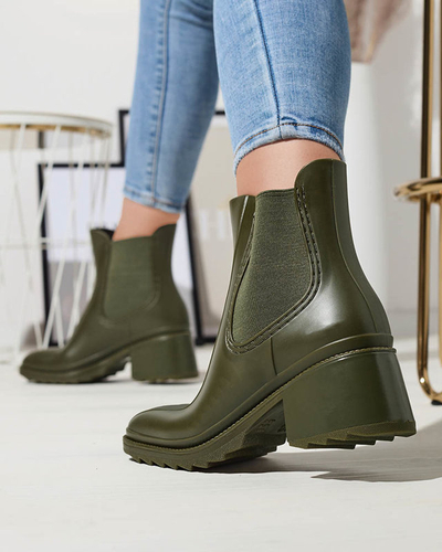 Tamsiai žali moteriški batai Caldala- Footwear