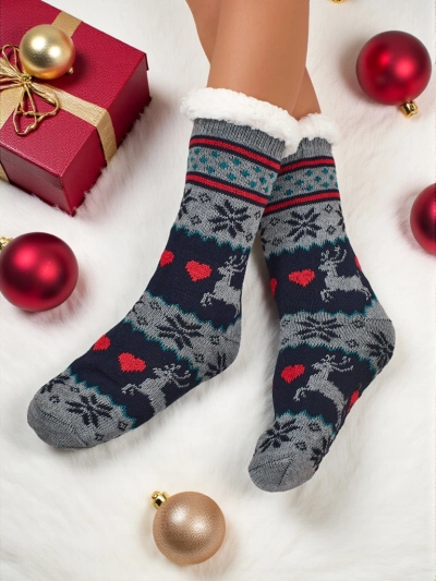 Женские носки Aurora Разноцветные Трикотажные С Теплым Мехом