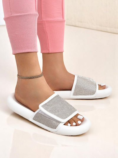 Royalfashion Женские шлепанцы на плоской подошве Sparkle Step