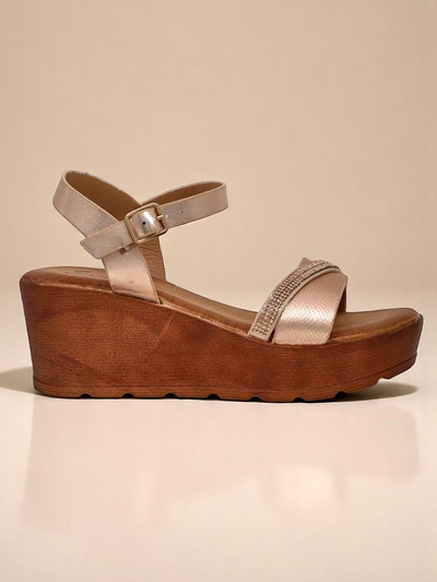 Женские wedges-сандалии Royalfashion с Rhinestones и блестками Aurora Glow
