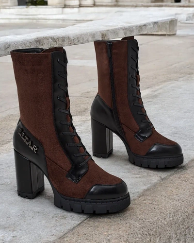 "Royalfashion" Moteriški batai su kulniuku Worce