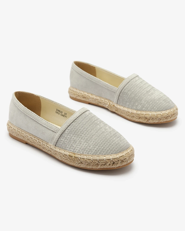 Серые женские эспадрильи Mesiella - Обувь