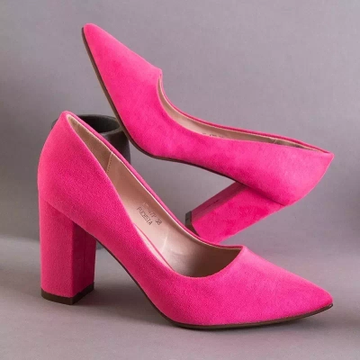 OUTLET Неоново-розовые женские туфли на высоком каблуке Madelina - Обувь
