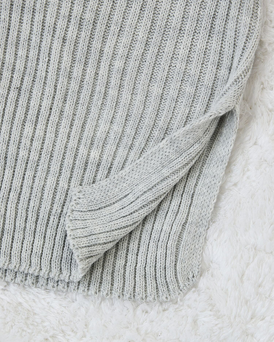 Royalfashion Серое женское платье-свитер