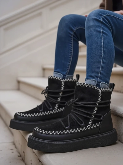 Royalfashion Женские зимние ботинки на шнуровке Siozi