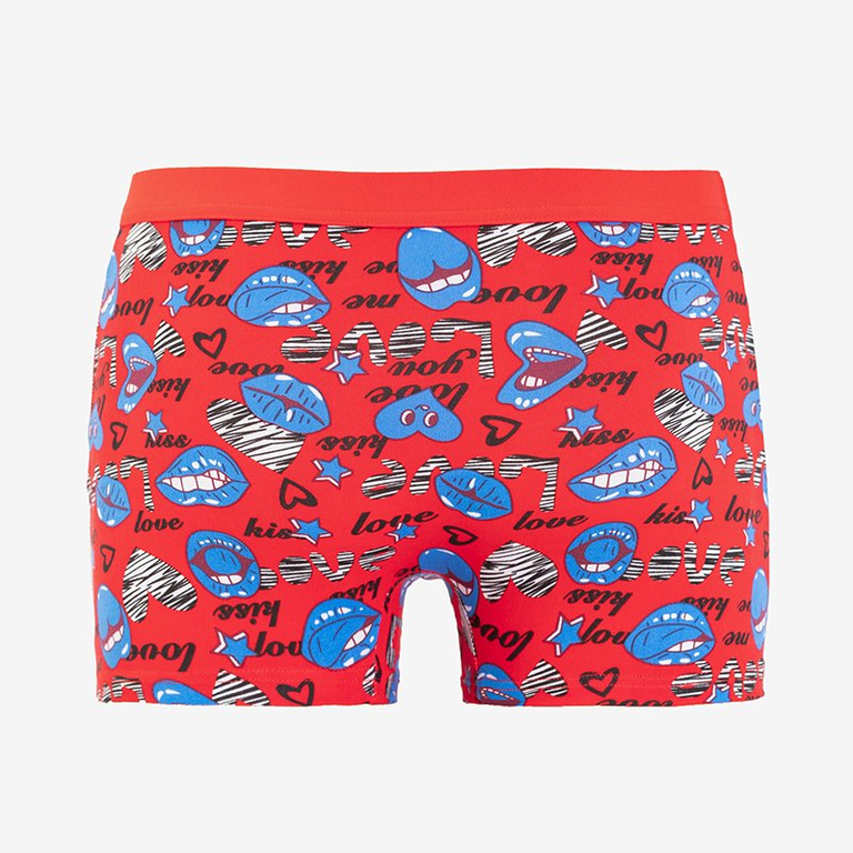 Красные мужские боксеры с принтом - Нижнее белье