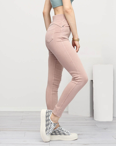 Женские светло-розовые трегинсы- Одежда
