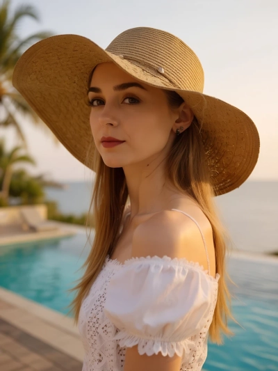 Royalfashion Moteriška šiaudinė skrybėlė Aveline