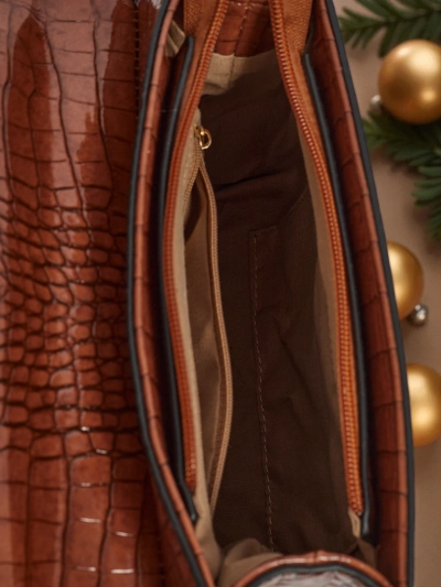 Lakuotas mažas moteriškas rankinukas iš eko odos Orlina