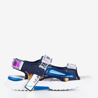 Granatowe dziecięce sandały Frida - Obuwie