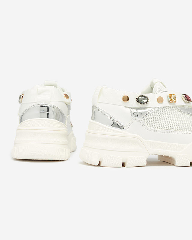 Женские белые кроссовки на толстой подошве Jocasta - Обувь