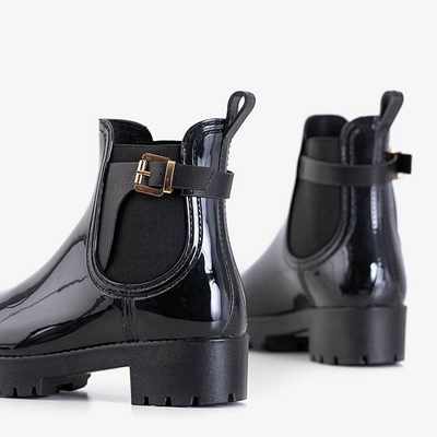 Czarne damskie botki gumowe Hogys - Obuwie