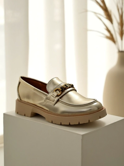 Royalfashion Женские мокасины с золотым покрытием Goldlove