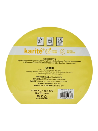 Veido kaukė-lapelė su vitaminu C – skaistinanti