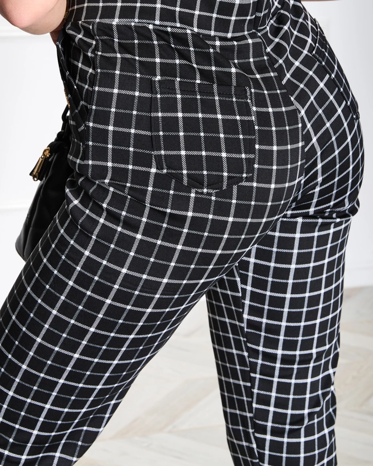 Juodos languotos moteriškos tegings kelnės PLUS SIZE- Drabužiai