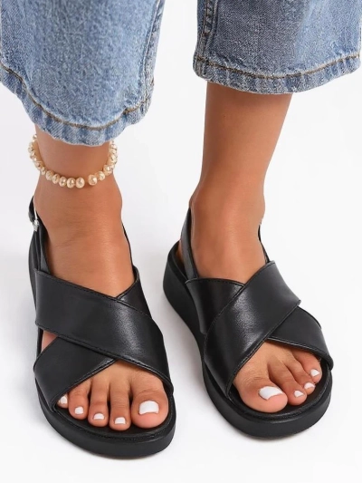 Royalfashion Women's Riva Star sandals on a thicker sole