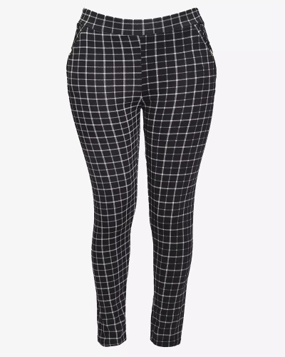 Juodos languotos moteriškos tegings kelnės PLUS SIZE- Drabužiai