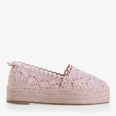 Розовые женские эспадрильи на платформе Abra