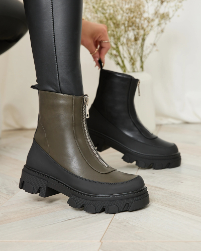 Royalfashion Женские сапоги Opialla цвета хаки