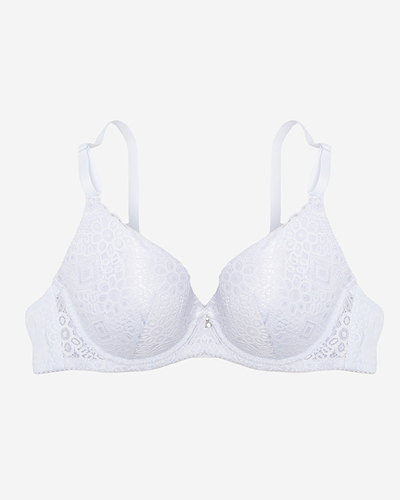 Белый женский бюстгальтер с мягкой подкладкой - Нижнее белье