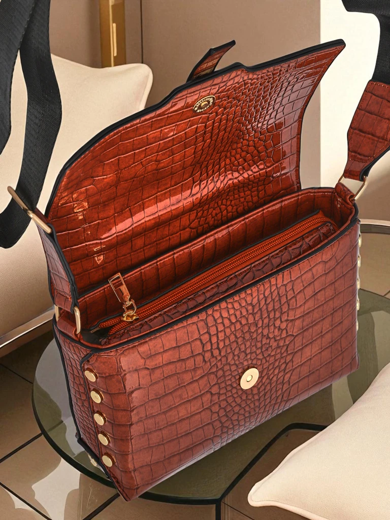 Royalfashion Shiny Small Faux Leather Purse Velia Crest - Straight Fire