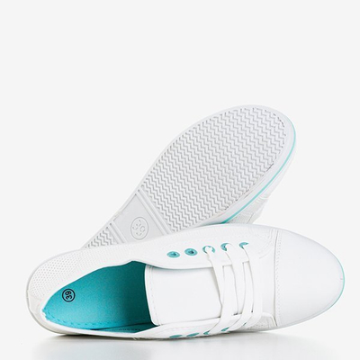 Белые кроссовки с синими вставками Dakota - Обувь