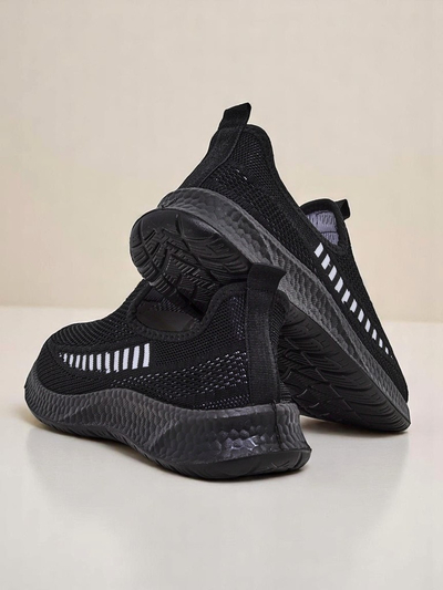 Royalfashion Wsuwane damskie materiałowe buciory Sport Slip-On