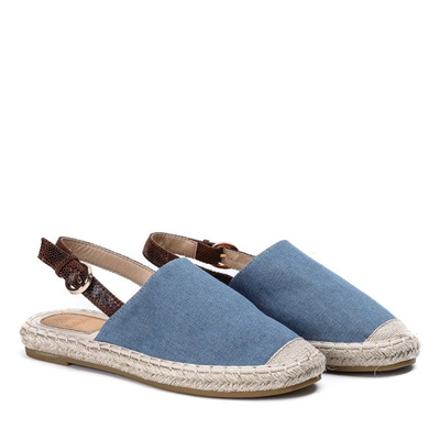 Niebieskie espadryle z odkrytą piętą Daisy - Obuwie
