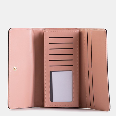 Черный женский кошелек с бантом