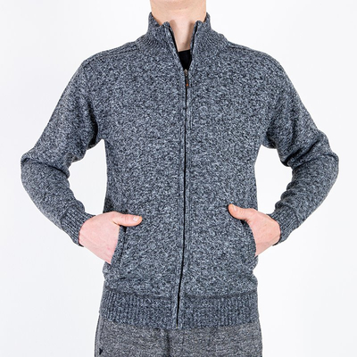 Черный мужской кардиган с подкладкой - Одежда