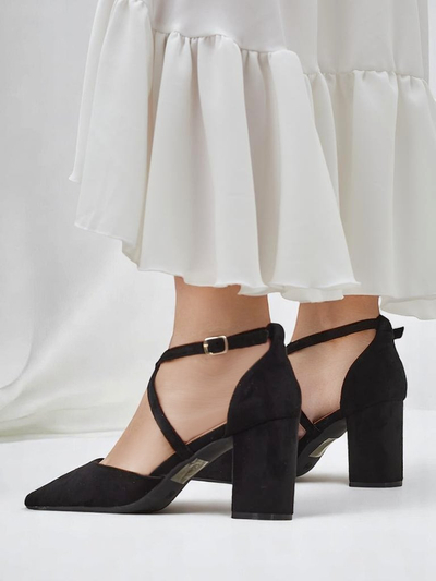 Женские туфли‑лодочки Royalfashion из экозамши с ремешками Kanastru