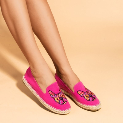 Fuksijos moteriškos espadrilės su Moroni siuvinėjimu - Batai