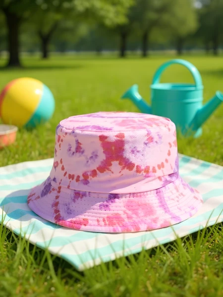 Royalfashion Vaikiška spalvų šleifų kibiro kepurė